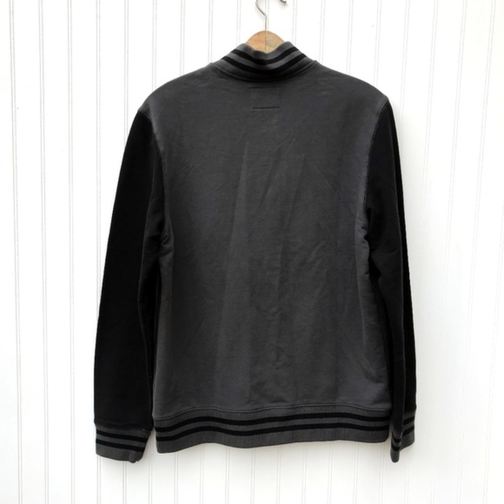 SOLD'47 Brand Grey Black Soft Varsity Jacket Snaps - Picture 6 of 6
